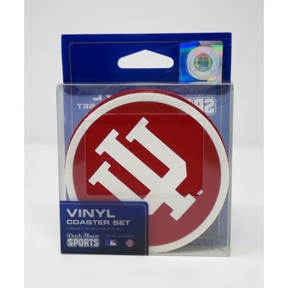 Duck House Sports NCAA Indiana Hoosiers Vinyl Coaster Set